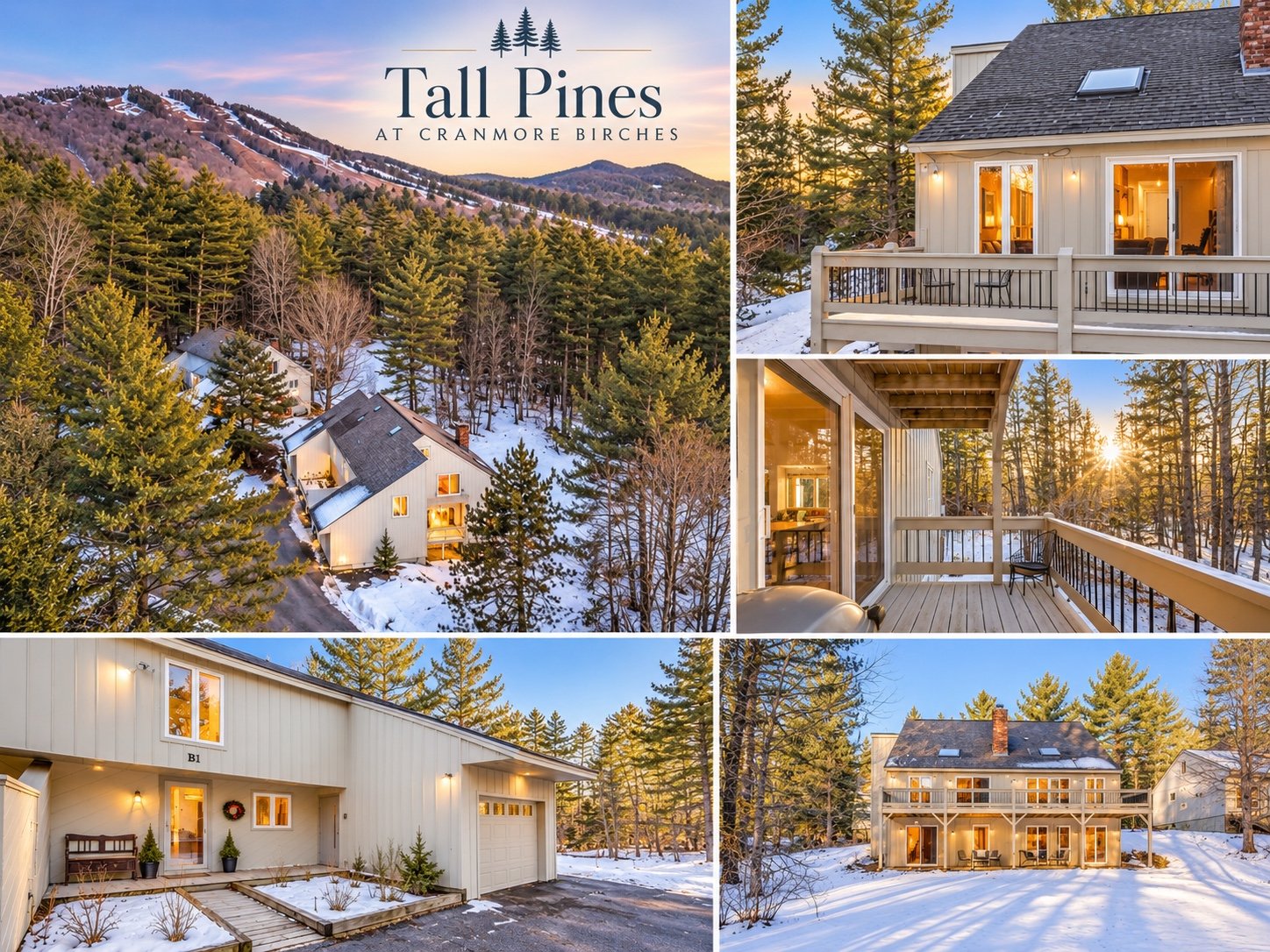 Exterior and deck photo collage